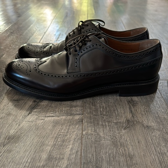 Brooks Brothers 10.5 Italy Oxford Wingtip EXCELLENT condition leather classic - Picture 4 of 10